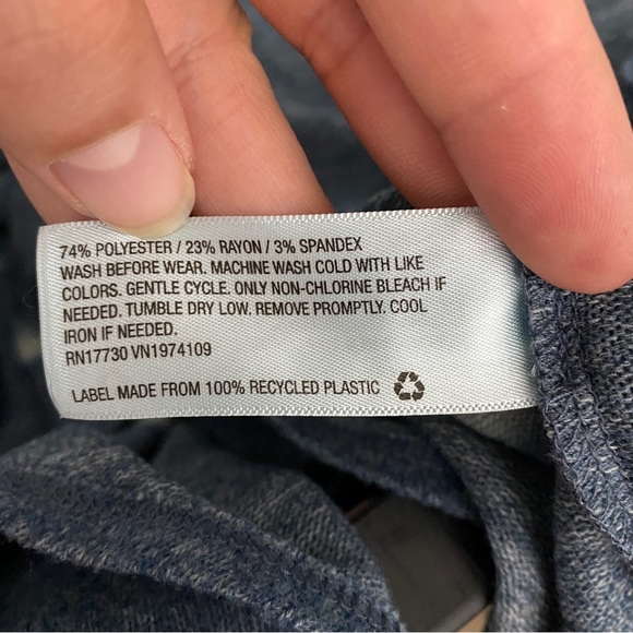 Knox Rose Blue Tie Dye Open Front Cardigan Jacket - Picture 7 of 7